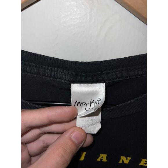 Womens Mary Jane Shirt No Pain No Jane Long Sleeve Black Tee Top Women M - Picture 5 of 10